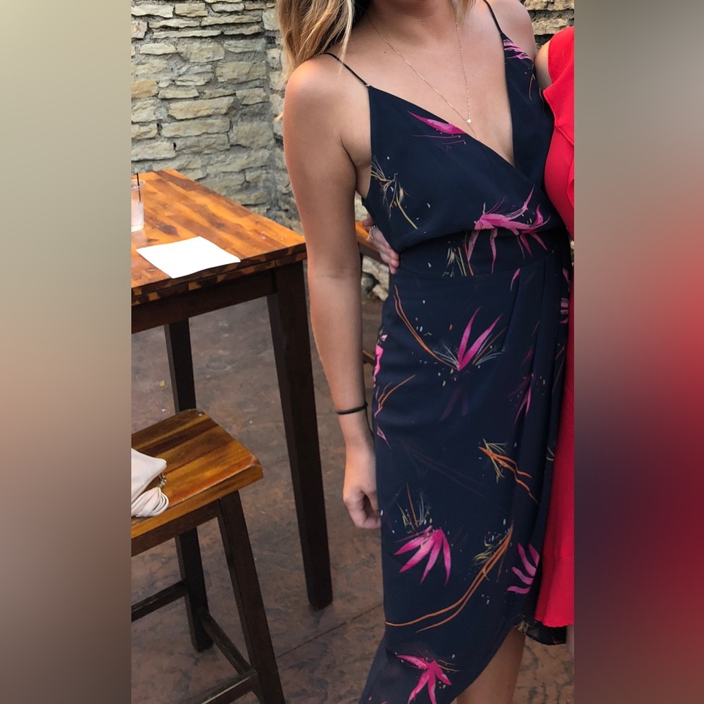 Navy Chelsea28 dress with pink florals